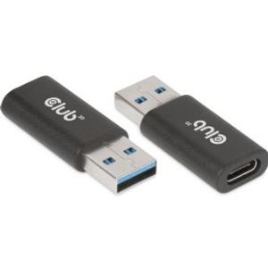 CLUB3D CAC-1525 tussenstuk voor kabels USB A USB TYPE C Zwart