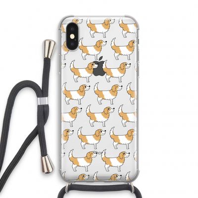 Doggy: iPhone XS Transparant Hoesje met koord