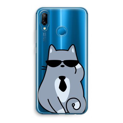 Cool cat: Huawei P20 Lite Transparant Hoesje