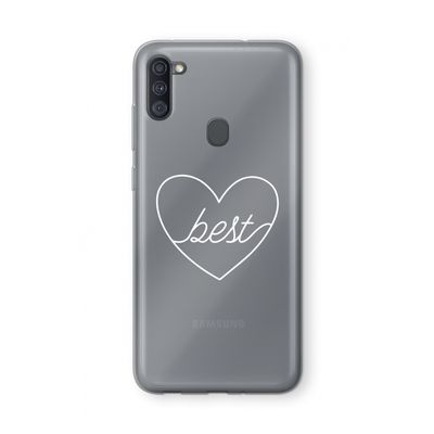 Best heart pastel: Samsung Galaxy A11 Transparant Hoesje