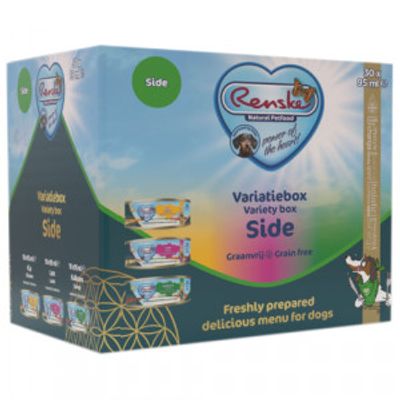 Renske Variatiebox Side Graanvrij vers bereid natvoer hond (blik) 1 tray (30 x 95 g)