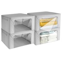 Ruhhy Dekbed opberghoes - 4x stuks - 24L - 40 x 30 x 20 cm - ritssluiting