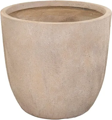 Mega Collections Bloempot Egg Texas - Ø32 x H31 cm - Zand
