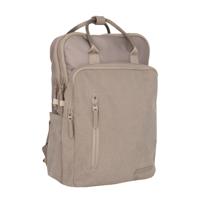 New Rebels Ribbi Milwaukee - Laptoptas Schooltas Werktas 15.6 inch Laptopvak Rugzak Rib Fabric 18L Taupe
