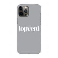 Topvent Grijs Wit: Volledig geprint iPhone 12 Pro Hoesje
