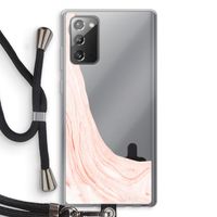 Peach bath: Samsung Galaxy Note 20 / Note 20 5G Transparant Hoesje met koord