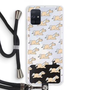 Ponys: Samsung Galaxy A71 Transparant Hoesje met koord