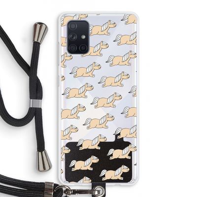 Ponys: Samsung Galaxy A71 Transparant Hoesje met koord