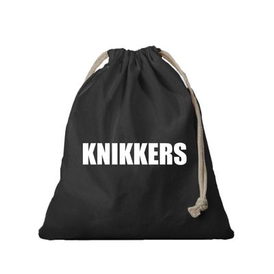 1x Canvas opbergzakje knikkers zwart met koord 25 x 30 cm jongens en meisjes