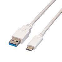 VALUE 11999011 USB-kabel 1 m USB 3.2 Gen 1 (3.1 Gen 1) USB A USB C Wit - thumbnail