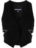 Patrizia Pepe gilet à empiècements miroités appliqués - Noir