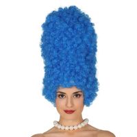Marge Simpson look-a-like pruik blauw