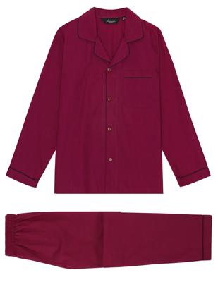 Bio Katoenen Herenpyjama Tokyo Ambassador 1867 Kleur Bordeauxrood Maat Extra Large
