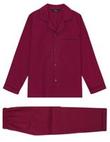 Bio Katoenen Herenpyjama Tokyo Ambassador 1867 Kleur Bordeauxrood Maat Extra Large