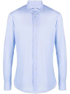 Traiano Milano chemise à boutonnière - Bleu