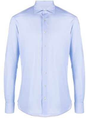 Traiano Milano chemise à boutonnière - Bleu