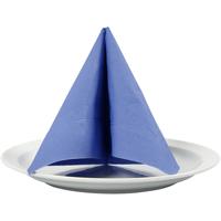 Creativ Company Servetten, witte achterkant, afm 33x33 cm, lichtblauw, 20 stuk/ 1 doos