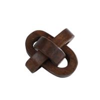 sculptuur knoop donker naturel mango 10x10x7,5 cm - thumbnail