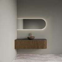 Badkamermeubelset Gliss Design Alluro 140 cm Links Castle Brown