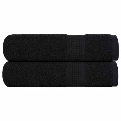 VidaXL Handdoeken 2 st 50x100 cm 360 g/m² 100% katoen zwart