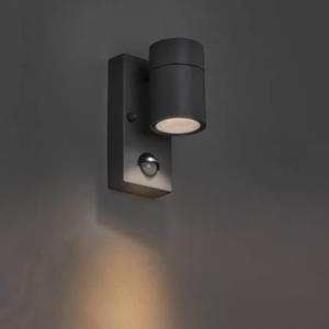 QAZQA Buitenwandlamp antraciet IP44 met bewegingssensor - Solo