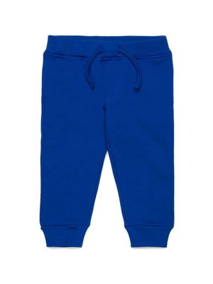 DSQUARED2 KIDS pantalon en coton à logo imprimé - Bleu