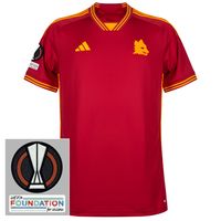 AS Roma Shirt Thuis 2023-2024 + Europa League & UEFA Foundation Badges
