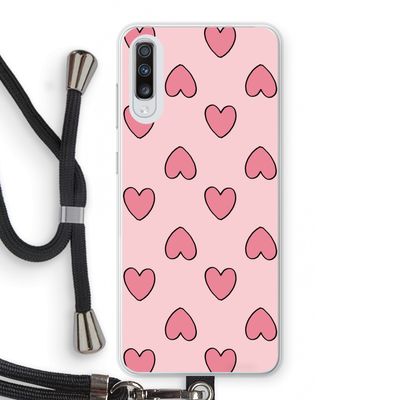 Ondersteboven verliefd: Samsung Galaxy A70 Transparant Hoesje met koord