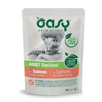 OASY Chunks in gravy Sterilized Salmon - nat kattenvoer - 85g