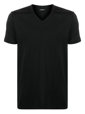 TOM FORD t-shirt à col v - Noir