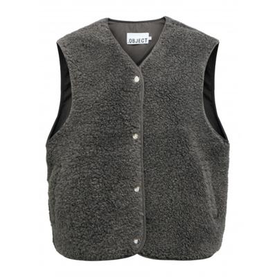 Object - Grijs | Dames | Gilet | Grijs | 42 | regular | Kamst mode