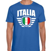 Italia landen / voetbal t-shirt blauw heren - EK / WK voetbal - thumbnail