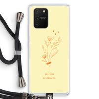 No rain no flowers: Samsung Galaxy S10 Lite Transparant Hoesje met koord No rain no flowers: Samsung Galaxy S10 Lite Transparant Hoesje met koord