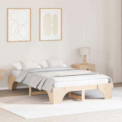Bedframe Massief grenenhout 120 x 200 cm Massief grenenhout