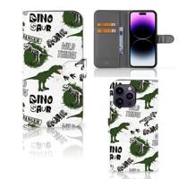 Telefoonhoesje | Met pasjeshouder | voor iPhone 15 Pro Max Dinosaurus