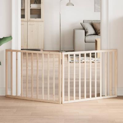 VidaXL Hondenhek inklapbaar 2 panelen 160 cm populierenhout