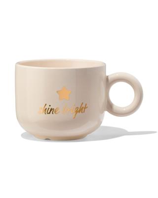 HEMA Mok 480ml Ster &apos;shine Bright&apos; Beige