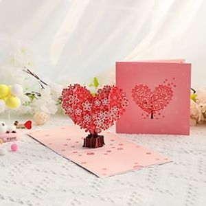 vrouwendagcadeaus vrouwendag moederdag cadeaus voor meisjes Valentijnsdag 3D-wenskaart liefde sakuraboom papier snijwerk kerst zegen bericht bedankkaart moederdag cadeaus voor moeder Lightinthebox