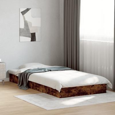 Bedframe zonder matras hout gerookt eikenkleurig 75x190 cm