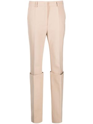 Sportmax pantalon fuselé à design superposé - Marron