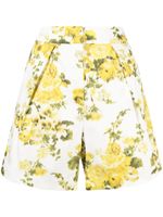 ERDEM short en coton à fleurs - Blanc - thumbnail