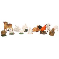 12x Decoratie beeldjes boerderijdieren dierenbeeldjes - thumbnail