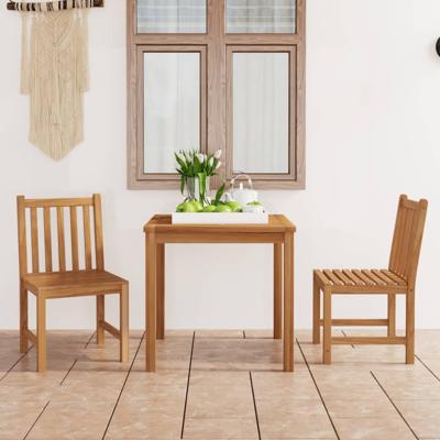 3-delige Tuinset massief teakhout
