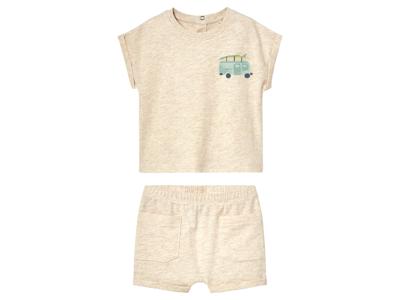 lupilu Baby T-shirt en korte broek (Beige, 62/68)