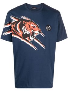 Plein Sport t-shirt en coton à imprimé graphique - Bleu