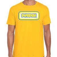 Verkleed T-shirt voor heren - Zweden - geel - voetbal supporter - themafeest