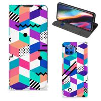 Motorola Moto G 5G Plus Stand Case Blokken Kleurrijk