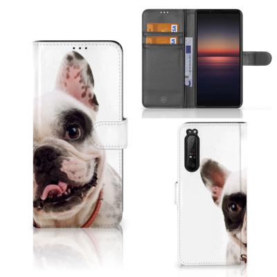 Sony Xperia 1 II | Telefoonhoesje | Met pasjeshouder | Franse Bulldog