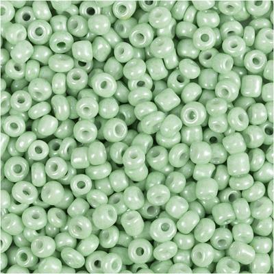 Creativ Company Rocailles, d 3 mm, afm 8/0, gatgrootte 0,6-1,0 mm, lichtgroen, 25 gr/ 1 doos
