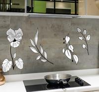 Contour bloem keukenkast bloem zelfklevende sticker